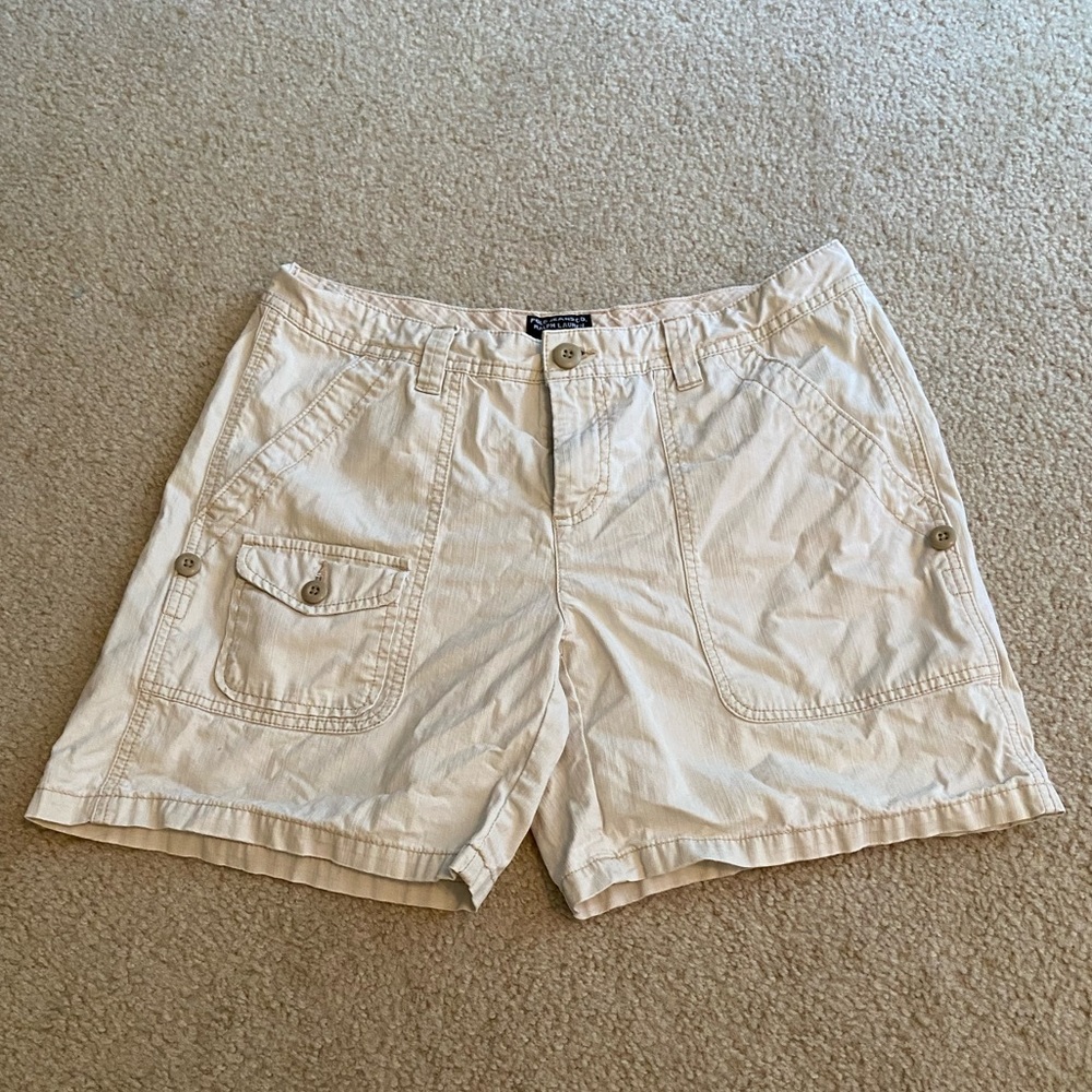 Cream Ralph Lauren cargo shorts